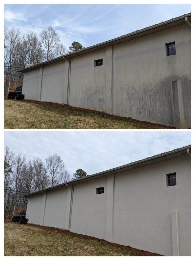 commercial building pressure washing in greensboro